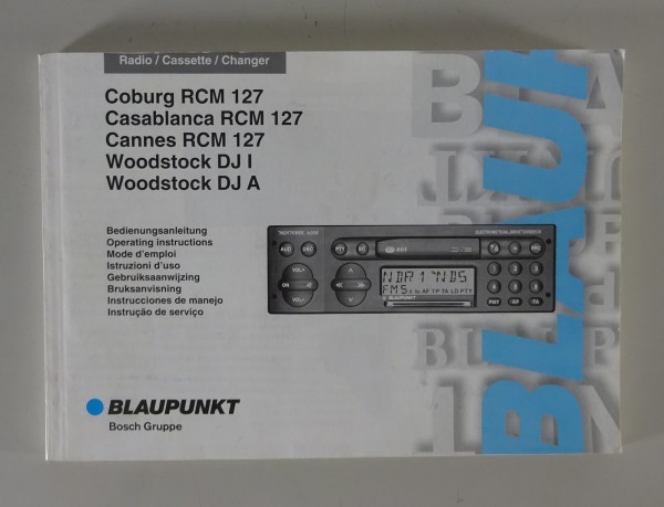 Betriebsanleitung Blaupunkt Autoradio Coburg RCM 127 ec. Stand 02/1997