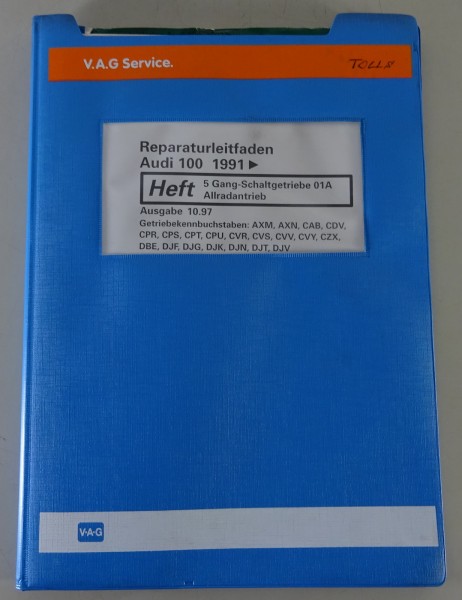 Werkstatthandbuch Audi 100 ab 1991 5 Gang Schaltgetriebe 01A Allradantrieb 10/97