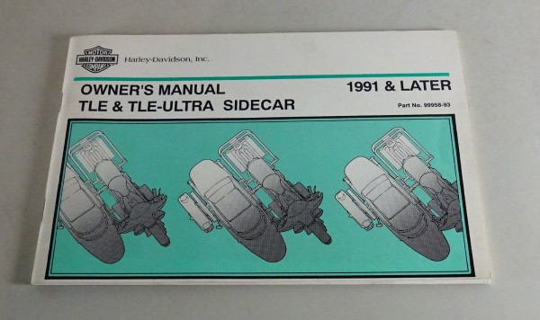 Betriebsanleitung / Owners Manual Harley Davidson TLE / TLE Ultra Sidecar ab 91