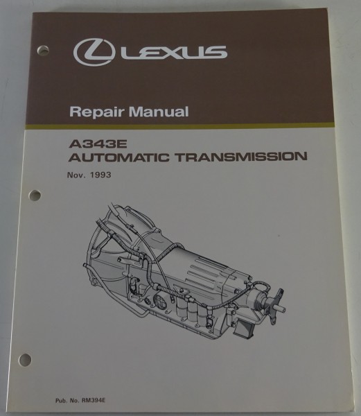 Werkstatthandbuch / Workshop Manual Lexus A343E Automatic Transmission 07/2000