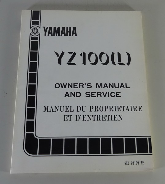 Workshop Manual / Service + Maintenance Manual Yamaha YZ 100 (L) from 08/1983