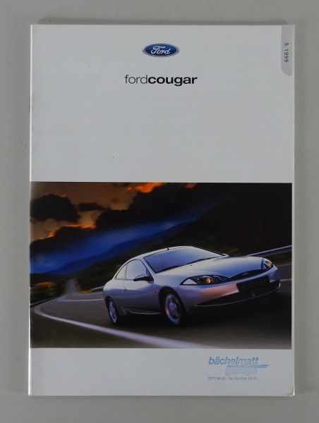 Prospekt / Brochure Ford Cougar Stand 09/1999