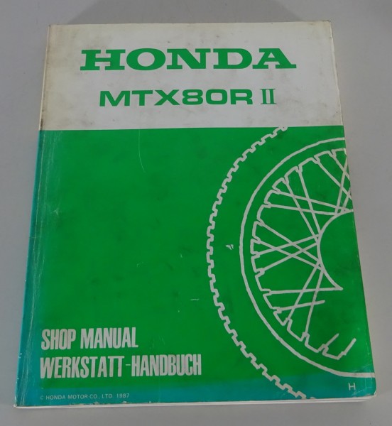 Werkstatthandbuch / Workshop Manual Honda MTX 80 R II Typ HD09 Stand 1987