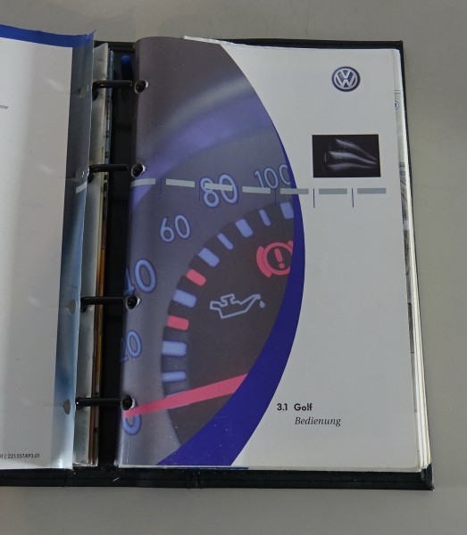 Bordmappe + Betriebsanleitung VW Golf IV/4 + Variant von 3/2001