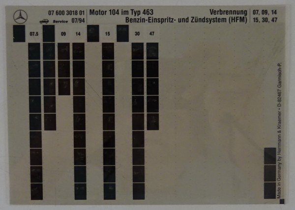 Microfich Werkstatthandbuch Mercedes G 320 G-Modell, G-Klasse W463 Motor M 104