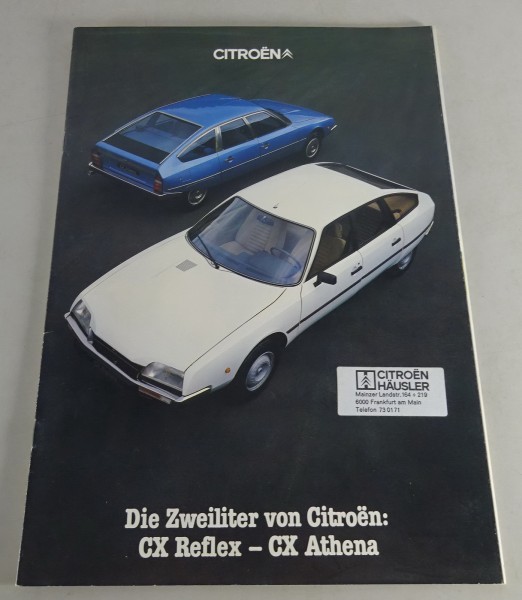 Prospekt Citroen CX Reflex / CX Athéna | Die Zweiliter von Citroen Stand 11/1980