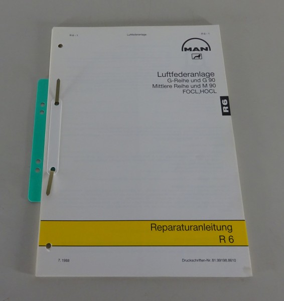 Reparaturanleitung MAN Luftfederanlage G-Reihe / G90 / M90 etc. Stand 07/1988