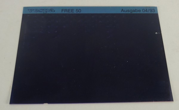Microfich Ersatzteilkatalog Vespa FREE 50 Stand 04/1993