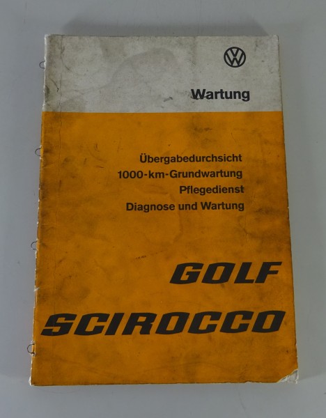Wartung / Inspektion VW Golf I / Scirocco I Typ 53 von 09/1976