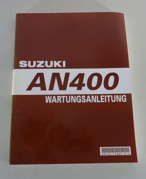 Werkstatthandbuch Suzuki Roller AN 400 Burgman Roller K3 Stand 12/2002