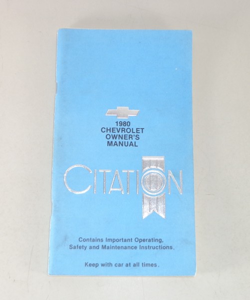 Owner's Manual / Betriebsanleitung Chevrolet Citation Stand 1980