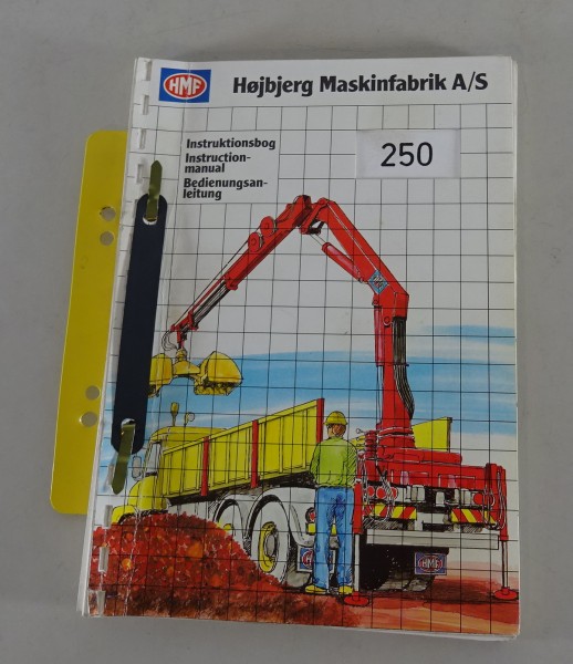Owner's manual + Parts list / Teilekatalog HMF Loader / Lader 250 from 1989