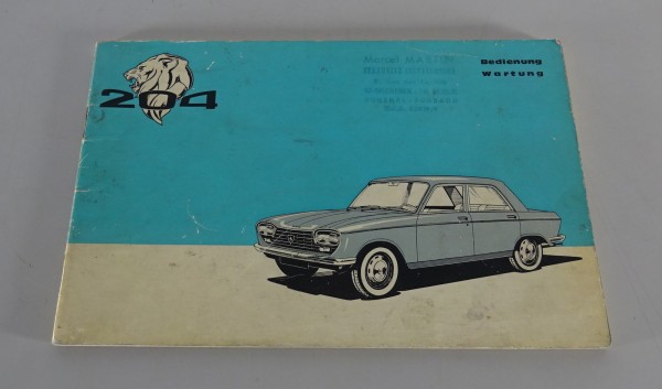 Betriebsanleitung / Handbuch Peugeot 204 Stand 04/1965