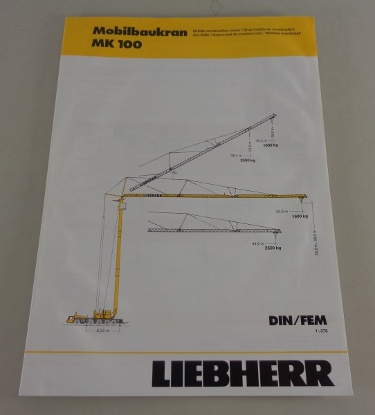 Datenblatt / Technische Beschreibung Liebherr Mobilbaukran MK 100 von 10/2005