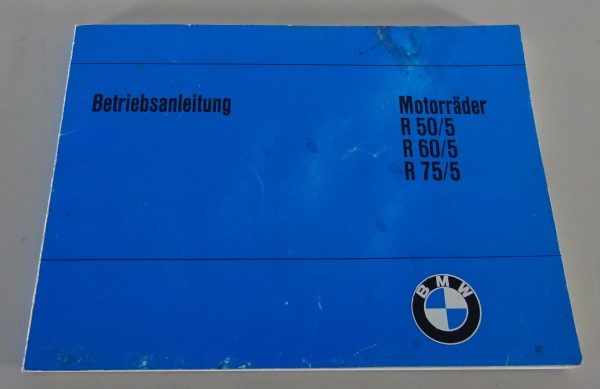Betriebsanleitung BMW Motorrad R 50/5, R 60/5, R 75/5 Stand 05/1970