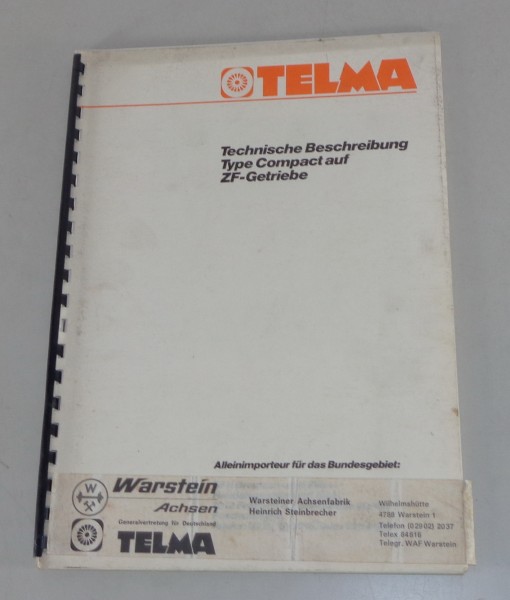 Technische Beschreibung Telma Type Compact auf ZF Getriebe