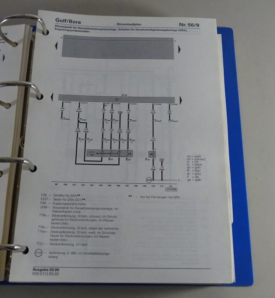 Werkstatthandbuch Elektrik / Schaltpläne VW Golf IV/4 + 2,8 V5 & TDI ab