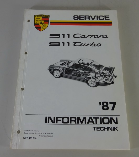 Werkstatthandbuch / Information Technik Porsche 911 Carrera 3.2 / 911 Turbo 1987