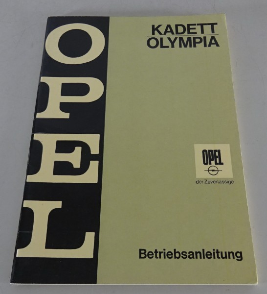 Betriebsanleitung / Handbuch Opel Kadett B Olympia Stand 09/1967