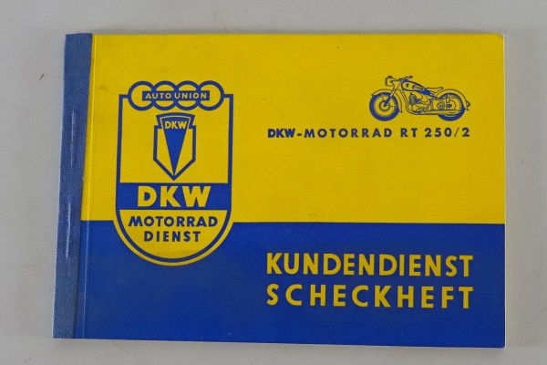 Scheckheft DKW RT 250/2 blanko und ohne Einträge