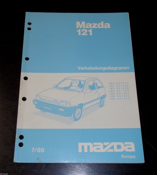 Werkstatthandbuch Elektrik / Schaltpläne Mazda 121 Stand 07/1989