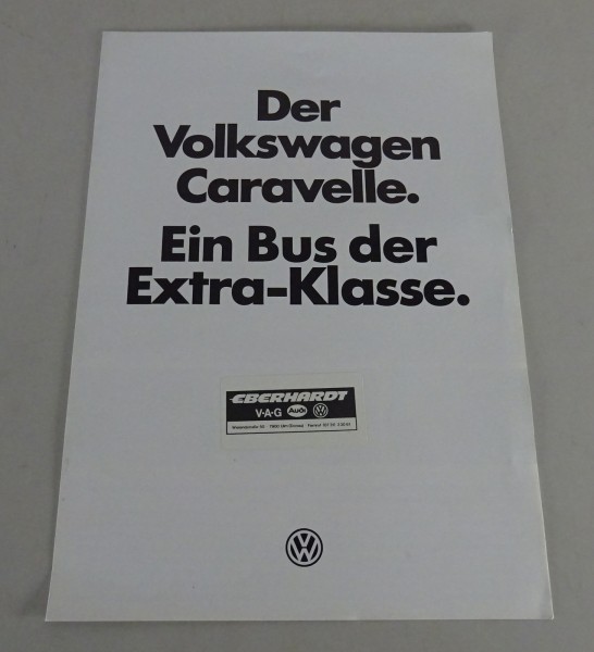 Prospekt / Broschüre VW T3 Caravelle Stand 08/1981