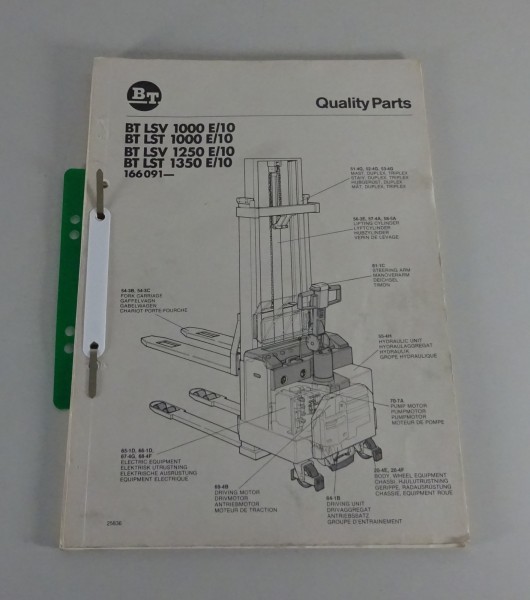 Teilekatalog BT Elektrostapler LSV / LST 1000/1200/1250/1350 E/10