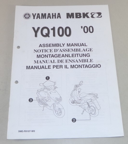 Montageanleitung / Set Up Manual Yamaha Roller MBK YQ 100 Stand 2000