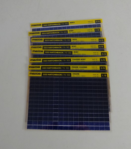 Microfich Ersatzteilkatalog Mazda 323 Hatchback 1976 - 1980 Stand 03/1981