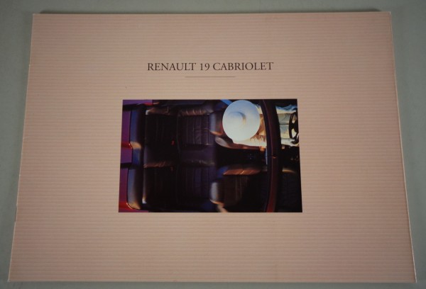 Prospekt / Broschüre Renault 19 Cabriolet / Cabriolet 16V 08/1992