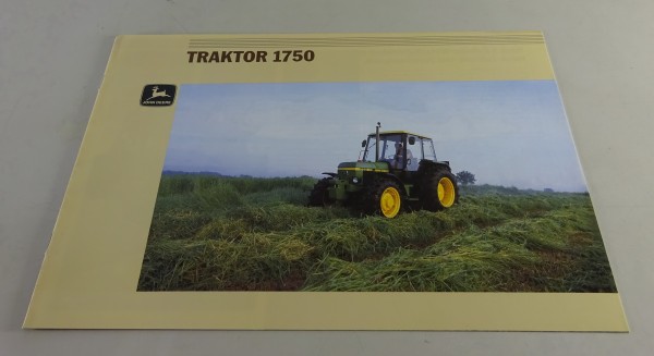 Prospekt / Broschüre John Deere Traktor 1750 50 PS Stand 09/1986