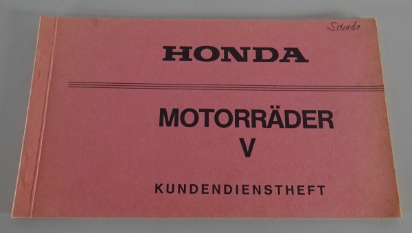 Scheckheft / Kundendienstheft Honda VT 500 Stand 03/1984