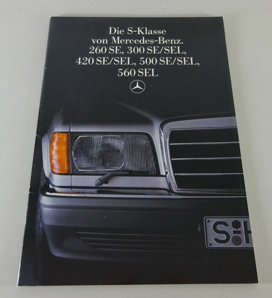 Prospekt / Broschüre Mercedes-Benz S-Klasse W126 260 SE - 560 SEL Stand 06/1986