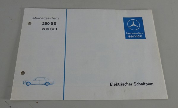 Elektrischer Schaltplan Mercedes W126 280 SE & 280 SEL Einspritzer Stand 05/1980