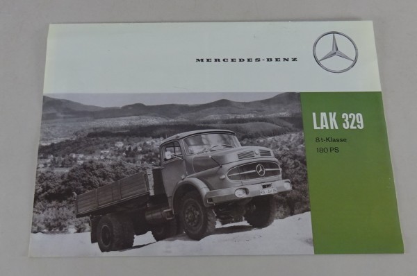 Prospekt / Werbung / Broschüre Mercedes - Benz LKW LAK 329 Stand 09/1962