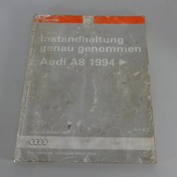 Werkstatthandbuch Instandhaltung genau genommen Audi A8 D2 Stand 10/1997