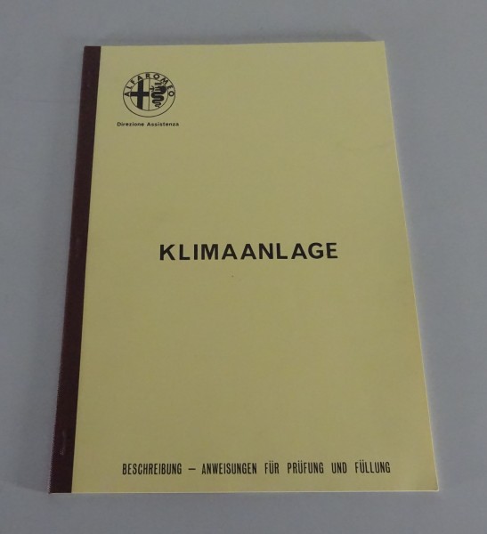 Werkstatthandbuch Klimaanlage in Alfa Romeo Giulia / Alfetta 09/1972 - Nachdruck