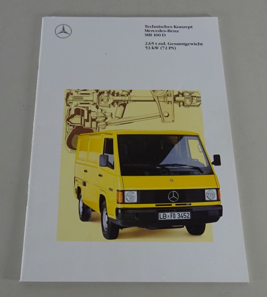 Prospekt / Technisches Konzept Mercedes-Benz MB 100 D Stand 11/1990