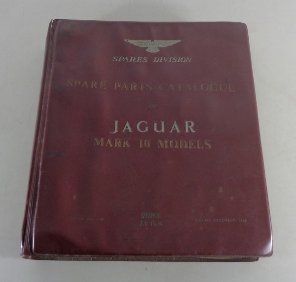 Teilekatalog / Ersatzteilliste Jaguar Mark 10 / Mk. X 3,8 Liter Bj. 1961 - 1964