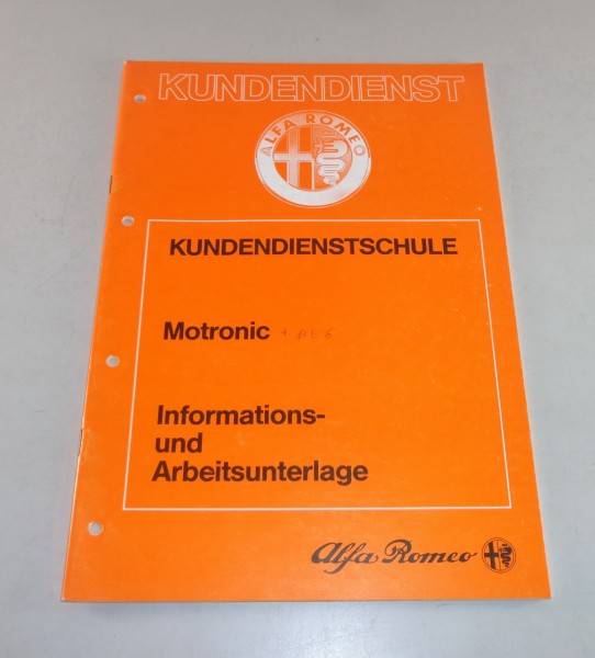 Schulungsunterlage Alfa Romeo Motronic Einspritzsystem / Zündsystem Stand 10/83