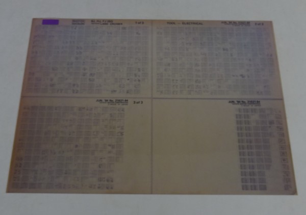 Microfich Teilekatalog / Ersatzteilliste Toyota Land Cruiser BJ, HJ, FJ 06/1984