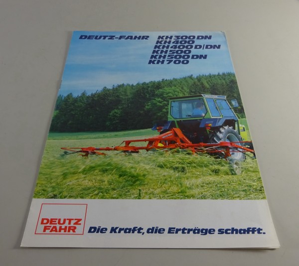 Prospekt / Broschüre Deutz-Fahr-Kreiselheuer KH 300 DN / 400 etc. Stand 01/1984