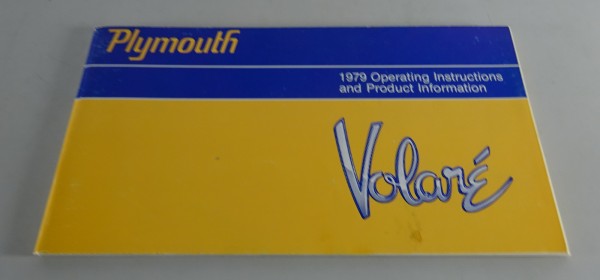 Owner´s Manual / Handbook Plymouth Volaré Stand 1979