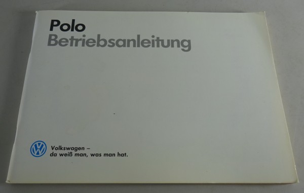 Betriebsanleitung Volkswagen VW Polo 2 / II Typ 86c Diesel + Benziner von 2/1989