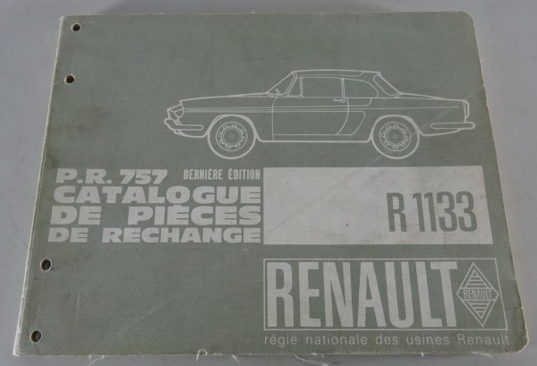 Teilekatalog / Ersatzteilkatalog Renault Caravelle R.1133 Stand 10/1968