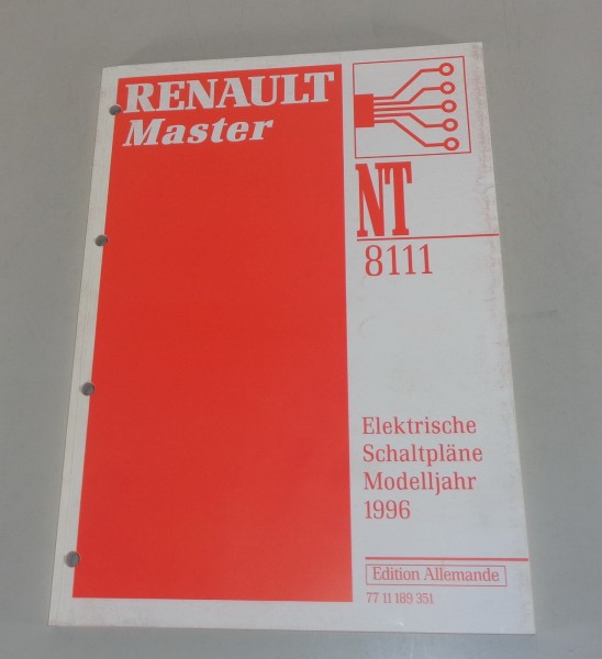 Werkstatthandbuch elektrische Schaltpläne Renault Master I Modelljahr 1996