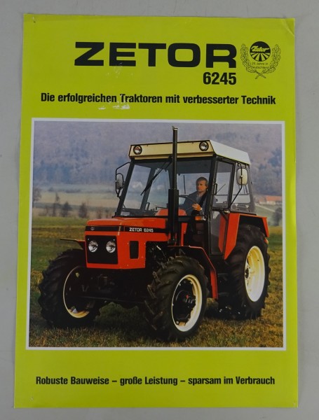 Prospektblatt / Datenblatt Zetor Traktor 6245