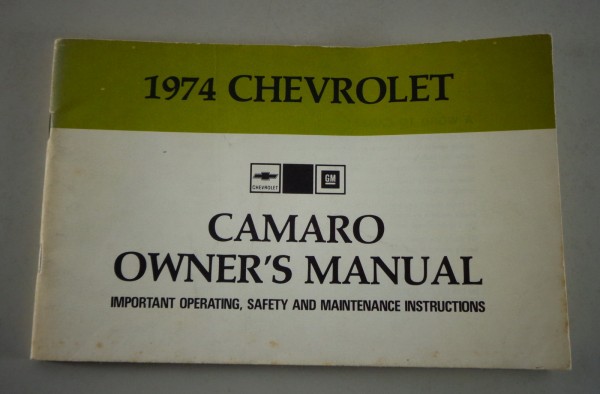 Betriebsanleitung Chevrolet Camaro Modelljahr 1970