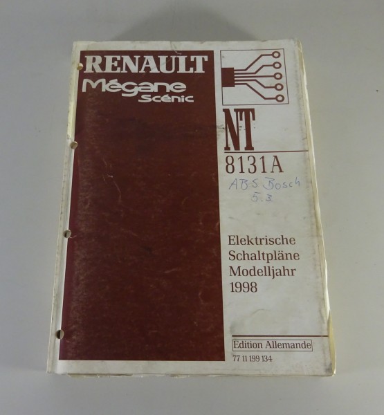 Werkstatthandbuch Elektrik / Schaltpläne Renault Mégane / Scénic Stand 1998