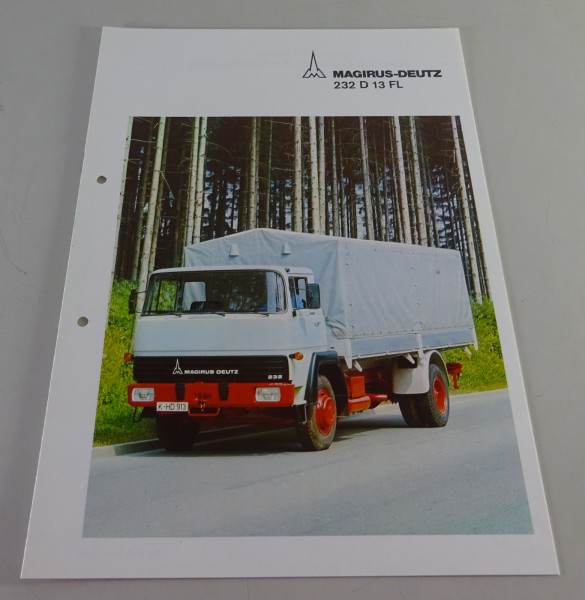 Prospekt / Broschüre Magirus-Deutz LKW 232 D 13 FL Frontlenker Stand 06/1975
